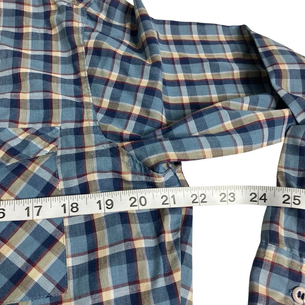 Vintage 80s‎ 90s Levi's Shirt Mens M Plaid Flap Pocket Button Western Rockabilly